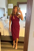 Very happy with how it looked. I wanted something sexy yet classy and this works!
My only complaint was the zipper. It was very hard to get past the seam at the waist, even though there was plenty of room. It took two of us to get it up. - Kelly M.