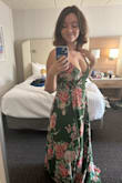 My main concern about this dress is that the system of ties relies partially on a small button which just will not stay for anyone with even a hint of a chest. The small is absolutely the right size - it's actually quite a bit too long even with heels, and I'm 5'5" - but this is just not a dress made with anyone over an A cup in mind. It's a gorgeous dress that I absolutely love the look of, but it was so frustrating to wear (it had to be held together with an array of safety pins) that I'm not sure I'll be able to wear it again. Super disappointed, but recommend it to anyone with an A cup! - Elise T.