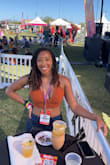 Wore to a taco festival and received compliments! Easy to tie/adjust and no issues with coverage. I'm a 34C for reference. - Porsha C.
