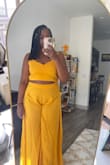 I LOVE the color but I was super bummed out about the fit of the pants. Maybe because I have quite a butt and thighs so it's tighter in the crotch? It gives me a bad wedgie. Very uncomfortable and not cute for photos. It would've been perfect! - Joyce C.