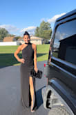 This dress was absolutely stunning! The length and material were absolutely perfect for my 5'5 height with heels. I got so many complaints about the material and the look. It was the perfect black elegant dress for a wedding!!! - Angelena M.