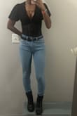 Fits true to size when I first received it. And I love the way it looks in the back, the way the bodysuit feels, and how good it fits when I first tried it on.
This bodysuit was absolutely comfortable. And I didn't even feel like I was wearing a bodysuit on my date night that's how comfortable it was. I would highly recommend this bodysuit for anyone who wants to wear it for date night or going out with their friends. - Brittani D.