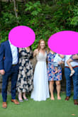 I wore this dress for my wedding and it was an absolute dream! After trying on traditional wedding gowns, I discovered I did not like the heavy, constricting feeling of those gowns (nor the price!). I loved how comfortable this dress was. I never wanted to take it off! I love that it was glamorous and sexy, but not over the top. The detailing looks incredible and the skirt flairs and moves fantastically well when dancing. It fit perfectly for our ethereal setting in the woods and sparkled in the twinkling lights. I did have to have the straps shortened and the hem taken up, and it was SO worth the excellent price! I would 100% recommend this dress! - Lila M.