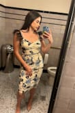 I wore this to my cousin's bridal shower and I felt so bad because everyone was complimenting MY dress and not so much the bride-to-be. This dress will turn heads. It's so different and beautiful. Fire perfectly. I usually am a medium but most weight and my boobs are smaller so the medium looked too big around my cleavage area. Otherwise, it fits like a glove. I plan to keep this for my formal work dinners. - Erica G.