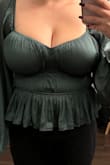 The color is beautiful, but it just doesn't fit very well with my big boobs. - Marina A.