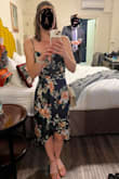 Really cute dress. It fit well, was comfortable, and felt secure. I wish the back weren't quite so long, but that is just a personal preference. A few notes: The bust is unpadded. I sewed in some bra pads for some extra coverage and to attempt to fill it out a little better. (I don't have much to work with though). There is no stretch in the waist. I had to go through and cut off several loose threads. - Amanda B.