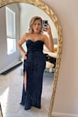 The dress fits great and has stretch to it. Absolutely loved it! - Doris M.