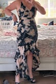 Loved this dress style and pattern. Unfortunately, the fit is off. I ordered a medium and a large because of the reviews. My usual size is a medium. It was so tight on the hips I felt like I couldn't move. The large was better but then it was too big in the bust and it bunched weirdly on the sides. Almost kept it but didn't feel like it was very flattering on my hips. Disappointed because I ended up losing money because I was charged a restock fee and shipping. Lost $8 and had to buy a new dress - Eva A.
