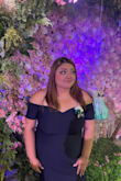 I am a size 14/16 and this dress made me look so good! I did not wear any shapewear and it still looked bomb. You can't see the bottom in my picture but the trumpet cut gives your curves a pop. I am apple-shaped and this mermaid/trumpet look made it seem like I had more curves than I really do. It was so good! - Dennise M.