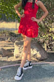 I really liked this dress. I thought it was so cute and unique. I would 100% buy again. I couldn't get my size so it was a bit big on me, but I just stitched it up a little and it fit like a glove. - Jiya P.