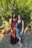 I'm writing this review for my sister since I ordered the dress for her. The dress was very flattering and the colors were perfect for a fall wedding. The dress was the perfect length and the adjustable straps allowed the dress to fit perfectly. The dress was very comfortable as well. Would wear it again to a fall or winter event. - Taylor P.