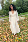I liked the dress very much. The fabric is good and well worked<8 it was just a little heavier than I thought in the advertising it seems very light. - Alcmena R.