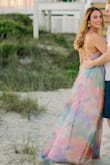 I purchased this dress for family pics on the beach. The bust didn't fit as snugly as I'd prefer but overall a great dress that fit me very well in length and in my waist. I am tall so I never know how long dresses will fit me but this was the perfect length! - Lindsay M.