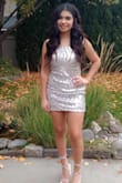 We got this dress last minute for HOCO, after reading the reviews. I am so glad we did, because not only did the dress fit perfectly but the price was perfect! And she looked beautiful! - Shannon O.