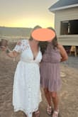 This dress was a winner after purchasing (and returning) a whole slew of dresses. I have an hourglass shape, smaller in the waist, big bust, and big hips so a lot of the dresses I tried just didn't work. This dress fit my bust perfectly. It was very pretty and very comfy! - LISA K.