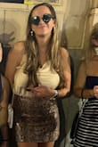 Wore this out for my bachelorette! I'm large-chested, so it was a bit tight there but otherwise the large fit well. My strapless bra worked perfectly with this shirt. - Melanie M.