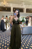 Loved the color, material, & fit of the dress. Lightweight enough to not be hot for a full day of wear. The only issue is when sitting down the top half falls a bit, just something to be cognizant of if you're not wearing tape! Overall great value. - Sarah C.
