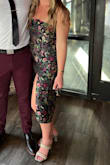 It's a stunning dress, fits perfectly. Wore to a wedding and with a very ~standard~ amount of dancing, the dress ripped in multiple places along the side and front seams. - Trish R.