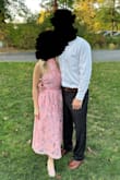 Such a gorgeous dress! I received so many compliments on it! It does run a little tight through the middle and the skirt does "poof" out a little bit, but for the right event, it's perfect! Especially loved the large bow tie around the neck! - Bailey L.