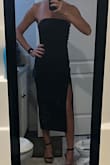 I have an athletic body with a small chest. It's hard to find dresses that make me feel feminine, without looking like a little girl playing dress-up. This dress was amazing. The slit makes it perfectly sexy, while still being classy. I love the material. I am between an XS and a small in Lulus dresses, but I liked the fit of the small on this one. I received a lot of compliments. - Stephanie L.