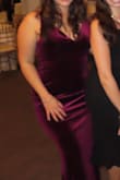 This dress is true to size. I'm 140 and 5'3". I'm a postpartum mama in need of a dress that hugged the right places and this dress did it. I received tons of compliments the entire night! - Stephanie C.
