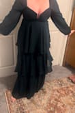 I purchased this as a bridesmaid dress for my best friend's wedding. She wanted multi-texture and colors for all of us. This dress was perfect, especially for anyone with curves. It hits in all the right places and is very flattering. - Amber H.