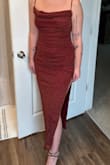 I got this dress for a fall wedding and totally love it! Super comfortable and easy to take on/off. I followed the other reviews and sized down and I like the way it fits. I'm normally a M and ordered a S. - Addison A.