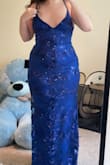 Im a size medium (eight) in dresses, and an XL in normal pant bottoms. I love love love this dress!!!! The original dress got lost in the mail, so I got in contact with Lulus and they gave me a replacement dress for free. Both dresses eventually got here, so I need to send back the replacement dress. But the first one fits amazingly, and they helped so so much. I got it on sale for 47 bucks, and it got on base just fine. Also as someone who is 5'2 it hits the perfect length! TW: feet - Isabella P.