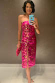 Normally I'm a size 4 so I ordered a small. The dress was tight. I'm too lazy to send it back. You really need to be a size 2 for the small to fit properly (and have no boobs which I don't) Thankfully, I had about a month and I got down to a size 2. It fit perfectly after I lost about 6 lbs. Ha! So worth it. I felt gorgeous. - Ashley S.