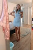 This dress fit perfectly! And the color is gorgeous. I bought an XS and it fit true to size. I got so many compliments on it when I wore it out, can't wait for the next opportunity to wear it out! - Kelsey C.