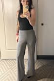 Bought these for a Vegas trip and they were PERFECT! The sparkles are so fun and pretty without being overkill. They're super flattering and lengthening. I'm 5'3" with a longer torso and the length was perfect with platform heels. Most importantly though, they are SO comfortable with the elastic waist and stretch. I might as well have been wearing sweat pants. If you're between sizes, I'd recommend sizing down since they are so forgiving. - Rikki