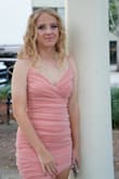 The dress was beautiful and fit prefect. Great price. Loved it. - Julie S.