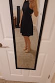I originally bought a small, but it was too big and usually small fits me perfectly. I sent it back for the xs and it fits way better in the waist and bust area. - Alexis M.