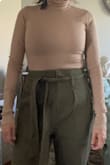 I ended up getting them in black instead, but the green are cute too! I thought they were flattering as I am short and not thin. - Gabrielle A.