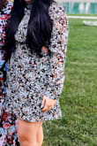 When I put in my info, the recommended sizing was large. I'm typically a medium and when it was restocked I snagged the medium. The bust was a little loose but it does have a zipper back, so I wouldn't size up. The cutout sides fell a little lower than I liked with my height (I used a safety pin on each side to secure my bra). Received a lot of compliments and was very comfortable the whole evening. - Madison S.