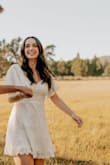 I wore this for my engagement shoot and loved it! It's not too short for the tall girlies and has good coverage in the bust! It's lined so it's not see-through and very comfy. I will be wearing it in reg life for sureeee! :) - Emma M.