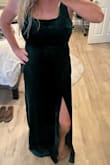 I usually order a medium with Lulu but I'm breastfeeding right now and the medium would not get even close to zipping up. The large is snug on me. Quality material that will look nice for a formal wedding! - Camille K.