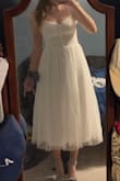 Beautiful dress and loved it on the model. But it just did not translate onto my body like I wanted. Love the way the top fit, but the skirt just didn't do it for me. - Hannah B.
