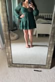 I ordered this dress for a winter wedding coming up and was super impressed with the fit of this! I'm 9 months post-partum, so I wanted something that was flattering - and this dress is perfect for that. Roomy enough but still gives me shape. - Jordyn S.