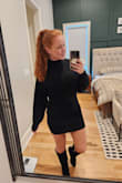 This set is so freaking cute on! I love that the dress and sweater can each be paired separately, but they look so good together with knee-high boots. Can't wait to style this through the Fall and Winter. It's also extremely comfy and feels like I'm snuggled up in a knit blanket. Must have! - Carina G.