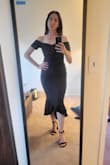 I loved this dress! I was so indecisive leading up to my friend's wedding. I normally like color but I was just in the mood for black but the shape of this dress helped it be more than basic. Super flattering! - Noelle R.