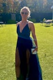 The color (navy blue) and fit was perfect. The dress is stunning. I got so many compliments. It was a little too long; I am short. I should have had it altered, but it still worked out. - Sundy V.