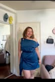 I absolutely hate wearing dresses because I'm a curvy lady, and short dresses usually look shorter because of my butt, but this dress was absolutely gorgeous. I LOVED the way it fit on me. Didn't fit too tight anywhere, and the style is so pretty and unique. I got it for my birthday dinner, and I know I'm going to look amazing in it (sorry for the blurry pics; they're screenshots of a video) - Xiomara A.