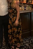 Very comfortable dress. My bust is small so the top didn't fit as well as I'd like but that's typically w dresses for me. Love the high waist and colors- great for a fall wedding/special event! - Meagan M.