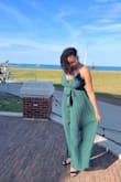 This was a great jumpsuit for an outdoor ceremony and indoor reception. It was just the right length and was easy to get in and out of quickly in the restroom :) - Briana W.