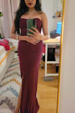 Sensational Beauty Plum Purple Strapless Maxi Dress