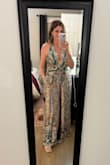Perfect boho vibes. I ordered a size up from my usual and had to take it in slightly under the arms, but it turned out exactly like I wanted. It's hard for me to find a jumpsuit that is long enough but this one touched the floor. Buy it! - Kayla B.