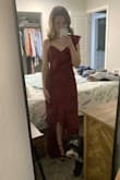 I got this for a masquerade wedding and the look was perfect! If I had one complaint it is that the non-adjustable strap is a little big. But I think the dress is super flattering and people were asking me where I got it! - Emily K.