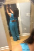 Omg, one of the most stylish jumpsuits I have! The satin fabric is thick and feels super soft! I love the back style! I ordered medium and it's big on me! I did trim it in the bottom and have to alter bit but it's not a big deal. I am very happy with this piece. - Urja P.