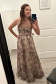 I felt so good in this dress! I did have to get it tailored since it was long. I also had to add an inch to the zipper since it was tight. I probably should have gotten a size 8 but then the bust would have been too big. - Priscilla B.